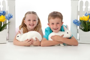 Carmel Valley San Diego Community | Bill Keane | Children with White Bunnies