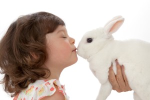 Carmel Valley San Diego Community | Bill Keane | Girl Kissing Bunny