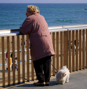 Carmel Valley San Diego Community | Karen Mendez | Older Woman and her Dog