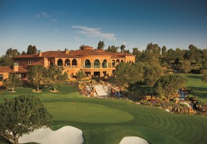 Carmel Valley San Diego Community | Yana Titova | Aerial Clubhouse Water Feature