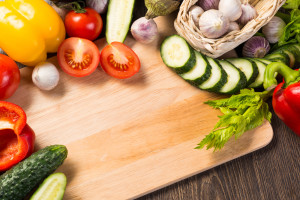 Carmel Valley San Diego Community | Amy Mewborn | Veggies on Cutting Board