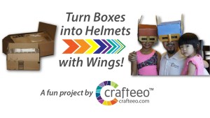 Carmel Valley San Diego Community | Kristin Rude | Helmets with Wings made from Boxes